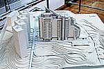 Архитектурный макет жилого и офисного комплекса. 
