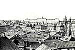 Панорама Крещатикской площади. Рисунок первой половины1870-х гг.